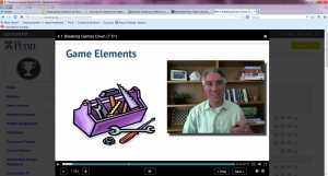 Screenshot of a video lecture from Gamification Course